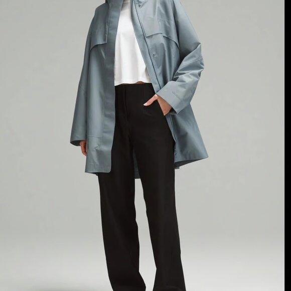 Lululemon Mid-Length Waterproof Rain Coat Belgian Blue Size L